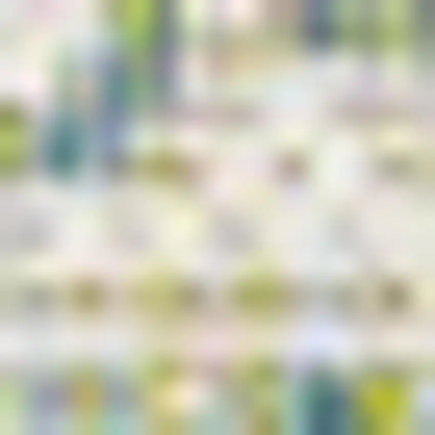 5' Cream And Green Square Medallion Indoor Outdoor Area Rug Photo 3