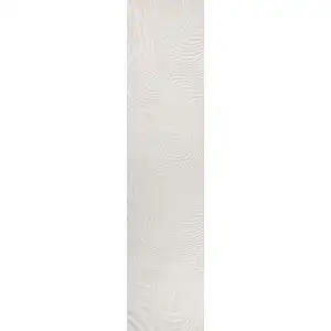 Photo of 10' Cream And Ivory Abstract Indoor Outdoor Runner Rug