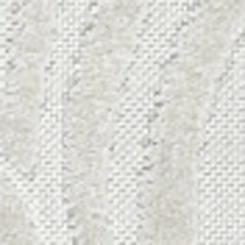 6' Cream And Ivory Square Abstract Indoor Outdoor Area Rug Photo 2