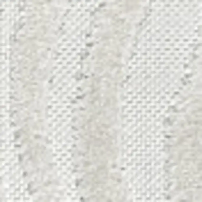 8' Cream And Ivory Square Abstract Indoor Outdoor Area Rug Photo 2