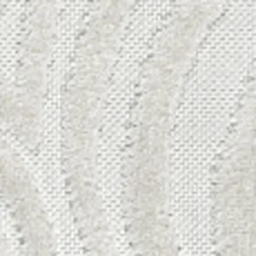 9' Cream And Ivory Square Abstract Indoor Outdoor Area Rug Photo 3