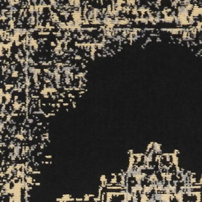 8' Cream Damask Power Loom Runner Rug Photo 3