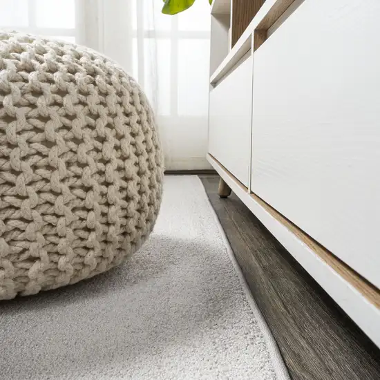 10' Cream Runner Rug Photo 6