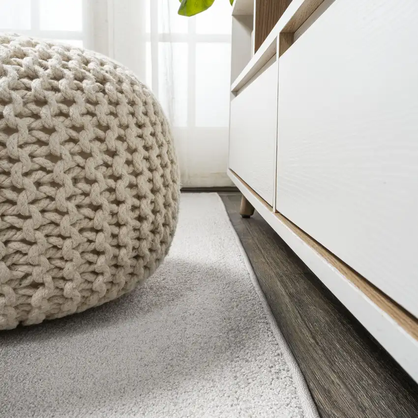 10' Cream Runner Rug Photo 6