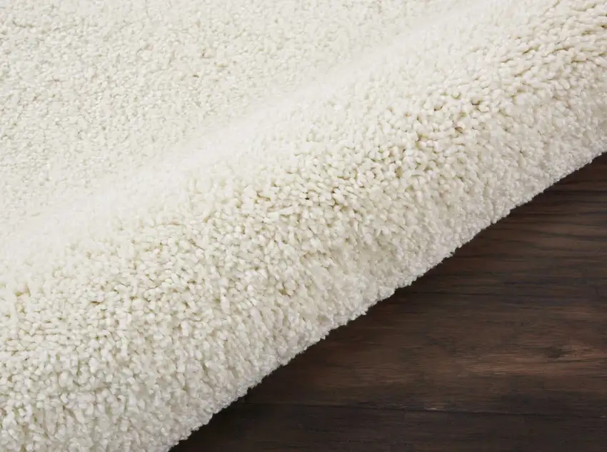 7' Cream Shag Non Skid Round Rug Photo 7