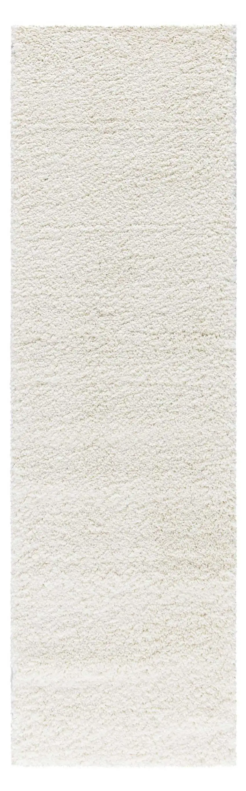 10' Cream Shag Non Skid Runner Rug Photo 5