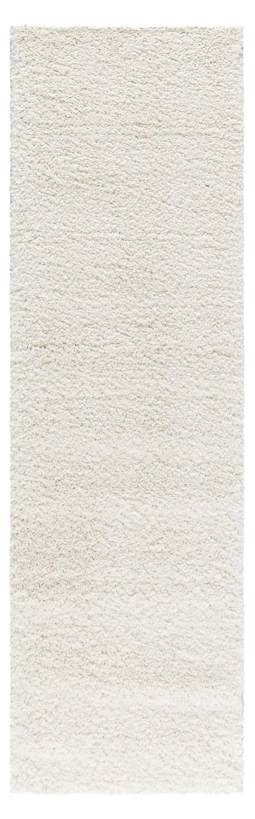 10' Cream Shag Non Skid Runner Rug Photo 4