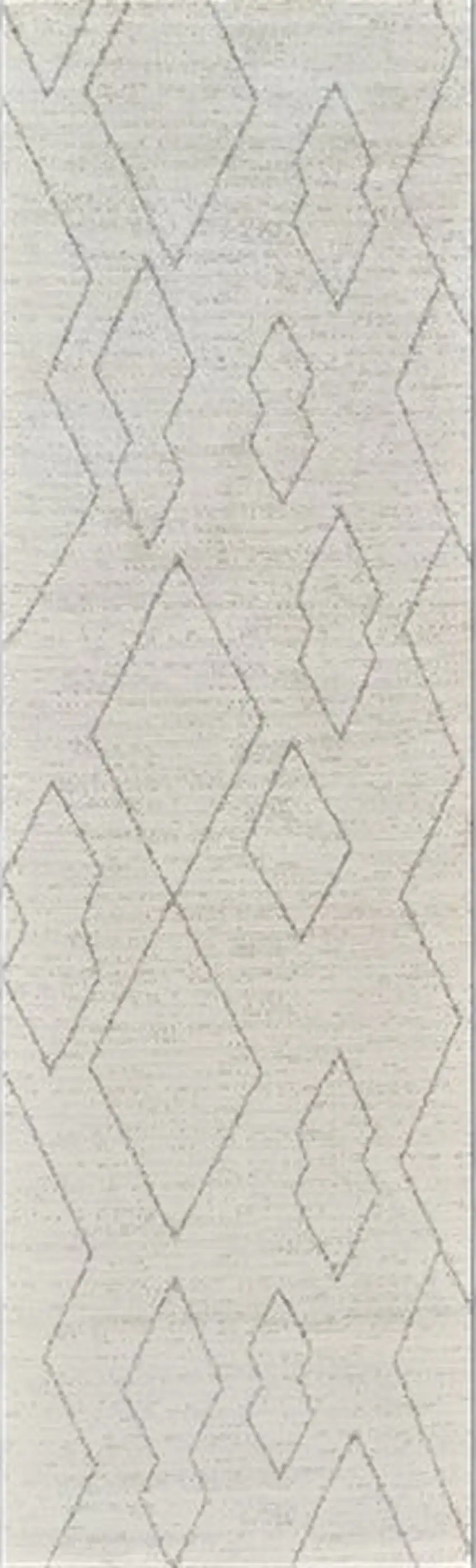 8' Cream and Beige Abstract Distressed Area Rug Photo 2