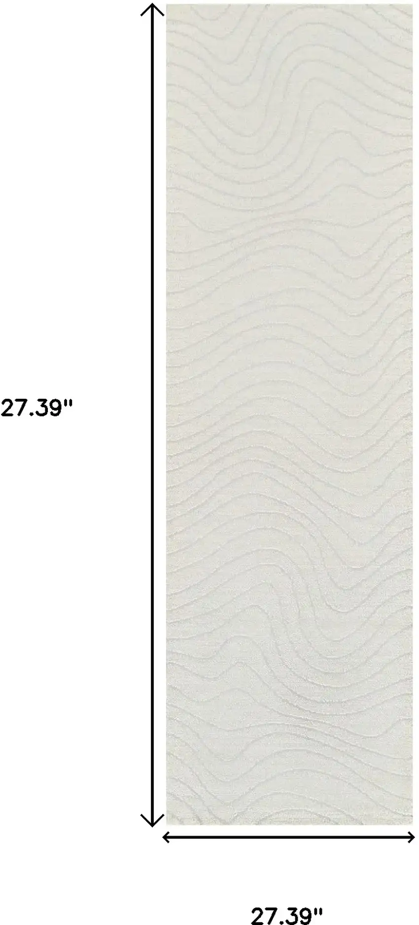 8' Cream and Beige Abstract Non Skid Runner Rug Photo 4