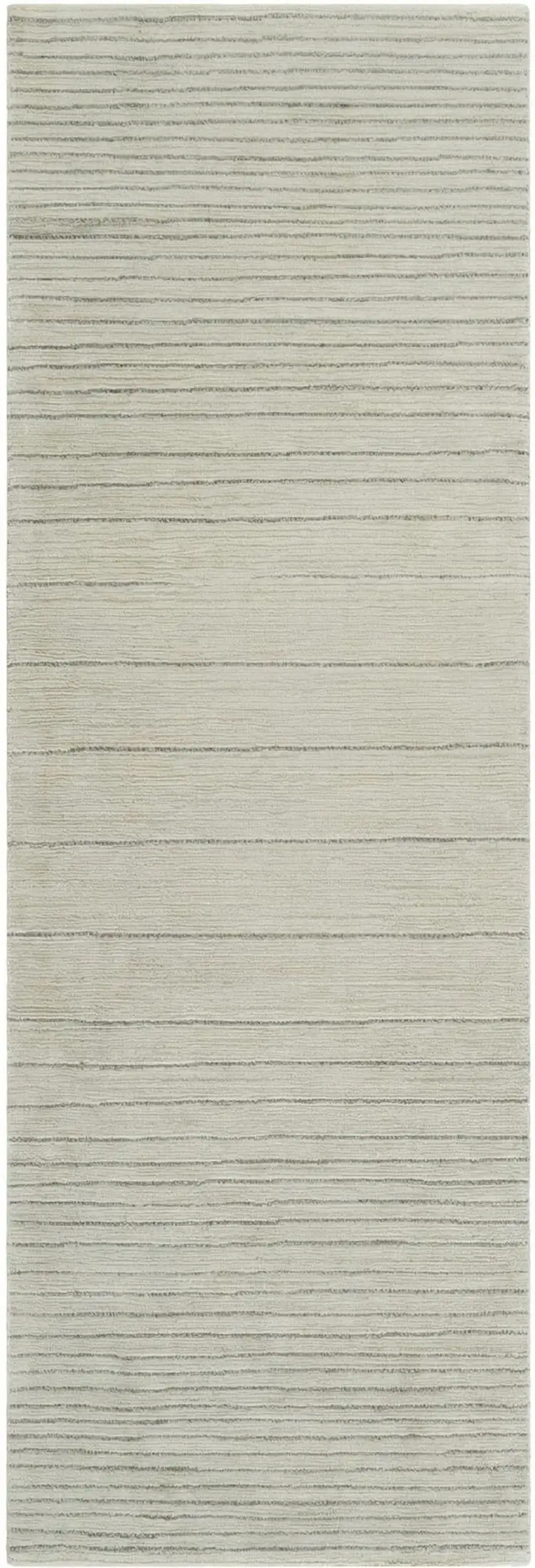 8' Cream and Beige Abstract Non Skid Runner Rug Photo 5