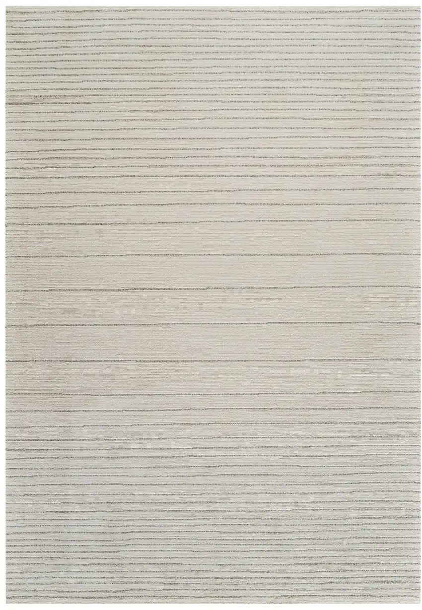 8' Cream and Beige Abstract Non Skid Runner Rug Photo 1