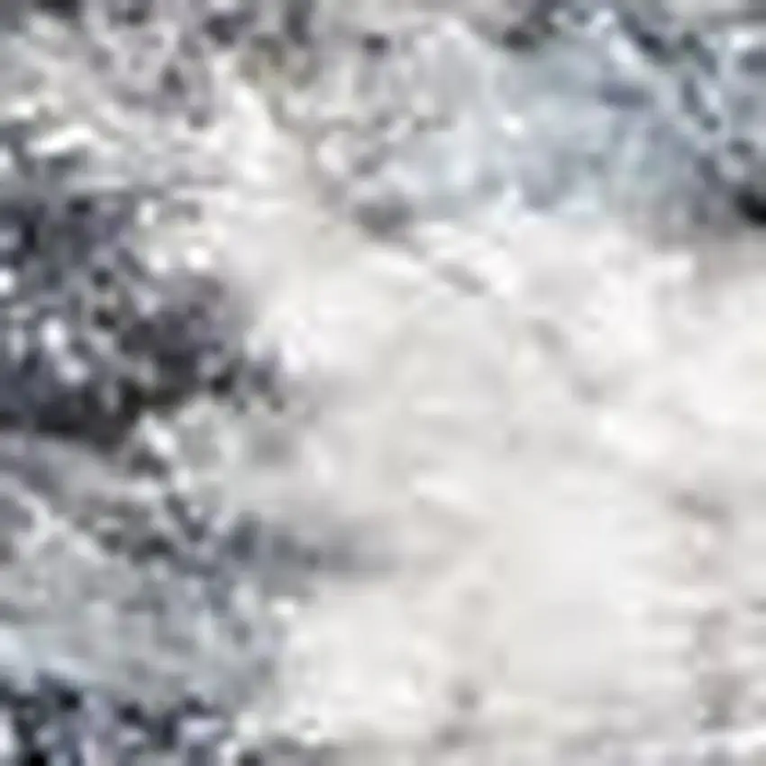 6' Dark Blue And Ivory Floral Distressed Runner Rug Photo 4