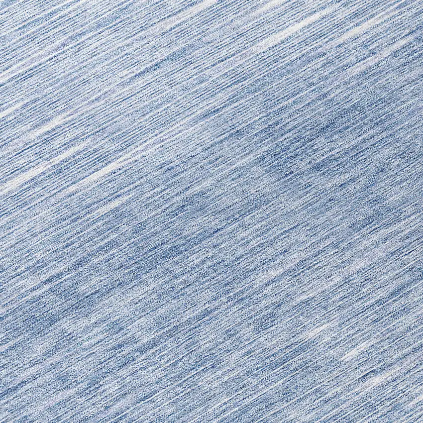 8' Denim Blue And Blue Round Abstract Washable Indoor Outdoor Area Rug Photo 7