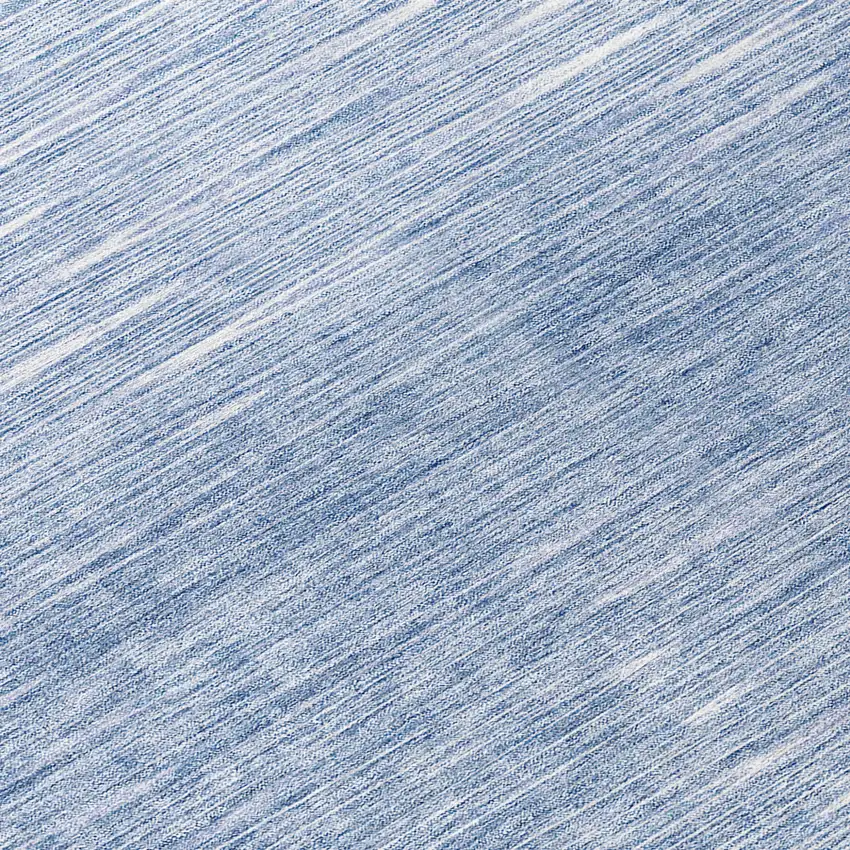 8' Denim Blue And Blue Round Abstract Washable Indoor Outdoor Area Rug Photo 7