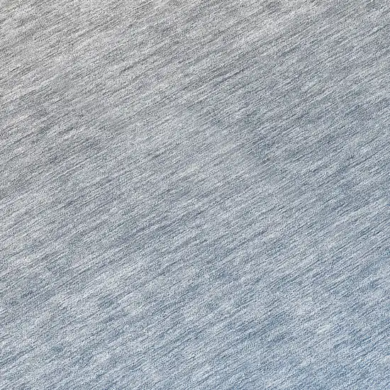 8' Denim Blue And Gray Round Ombre Washable Indoor Outdoor Area Rug Photo 8