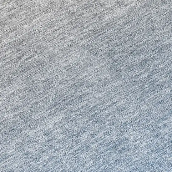 8' Denim Blue And Gray Round Ombre Washable Indoor Outdoor Area Rug Photo 8