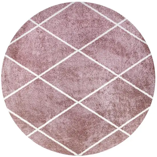 5' Diamond Round Rug Photo 3