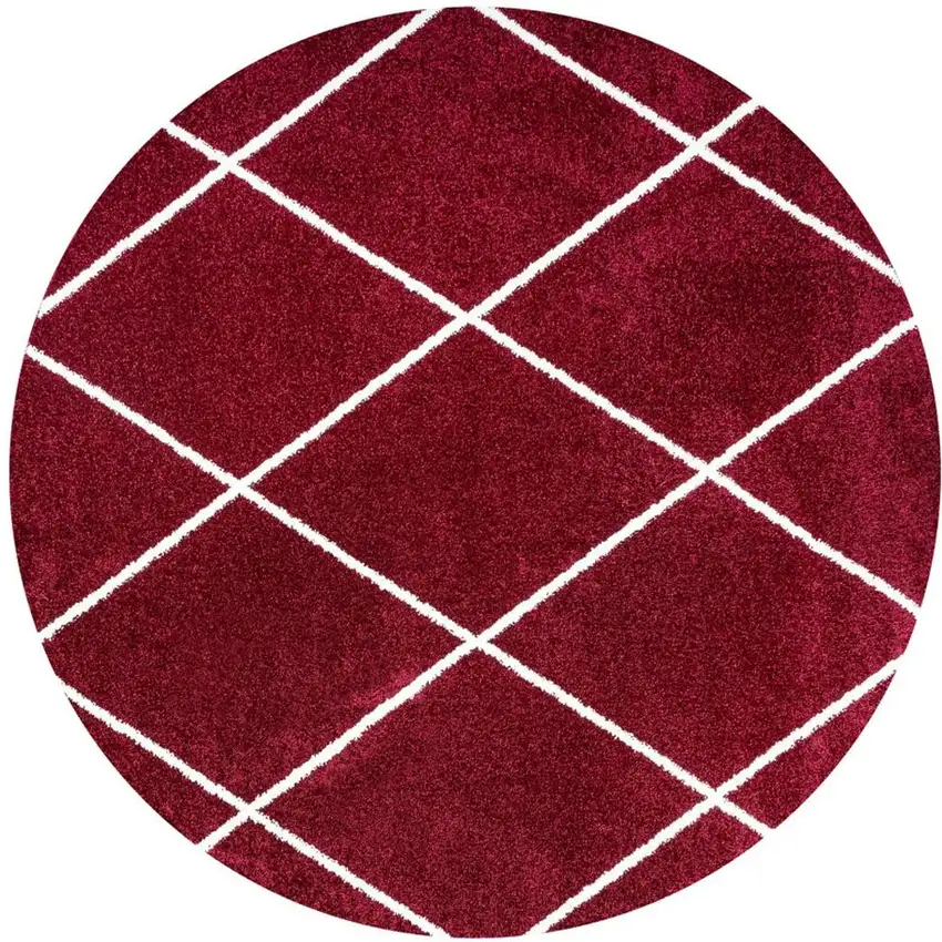 5' Diamond Round Rug Photo 4