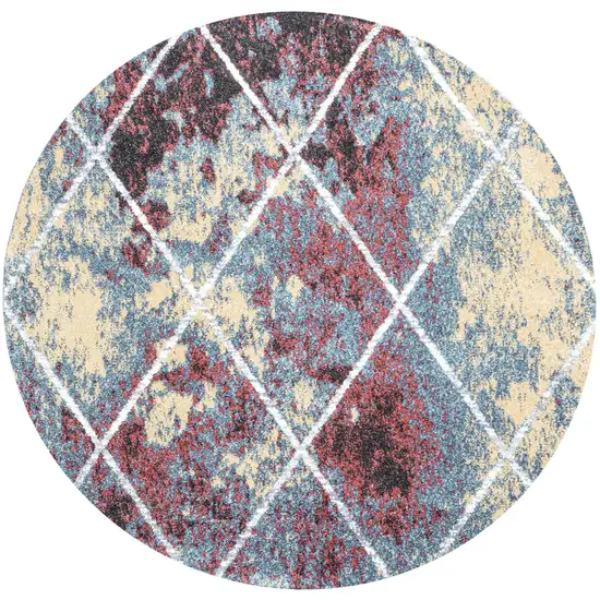 5' Diamond Round Rug Photo 2