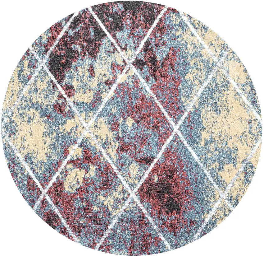5' Diamond Round Rug Photo 2