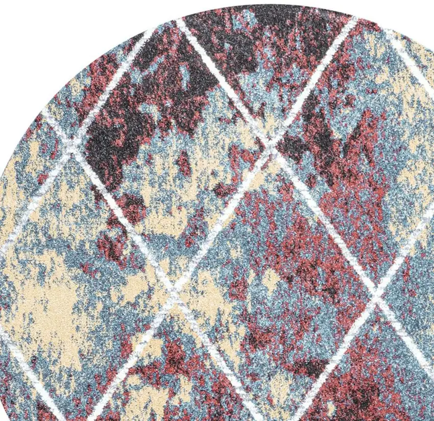 5' Diamond Round Rug Photo 4