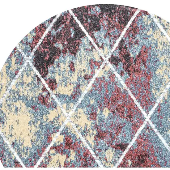 5' Diamond Round Rug Photo 4