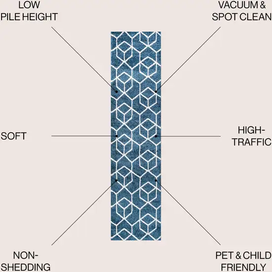 8' Diamond Runner Rug Photo 6