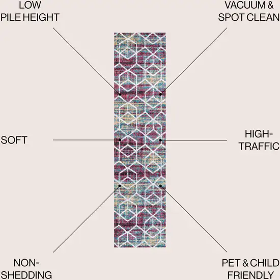 8' Diamond Runner Rug Photo 6