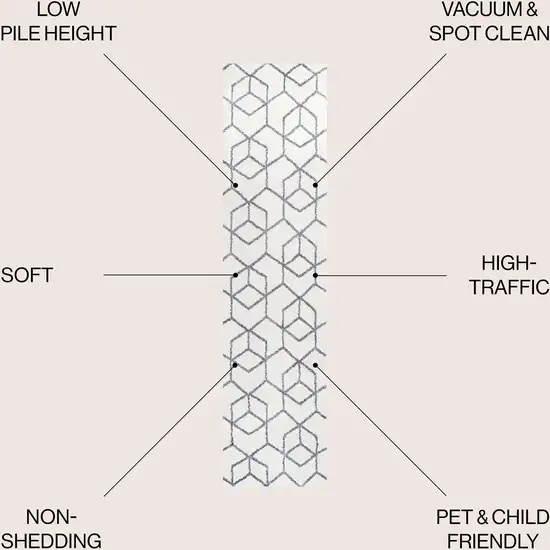 8' Diamond Runner Rug Photo 3