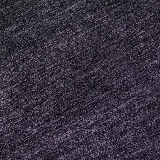 8' Eggplant And Charcoal Ombre Washable Round Rug With UV Protection Photo 9