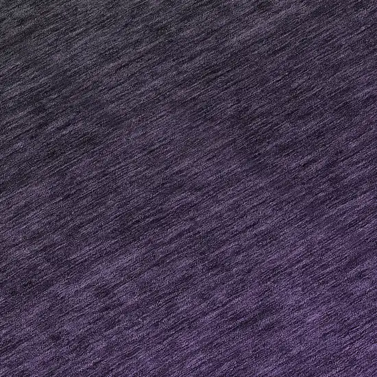 8' Eggplant Purple And Charcoal Round Abstract Washable Indoor Outdoor Area Rug Photo 8