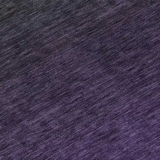 8' Eggplant Purple And Charcoal Round Abstract Washable Indoor Outdoor Area Rug Photo 8