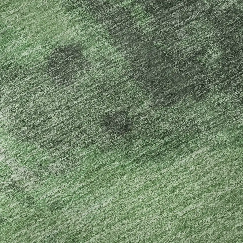 8' Fern Green And Sage Abstract Washable Round Rug With UV Protection Photo 8