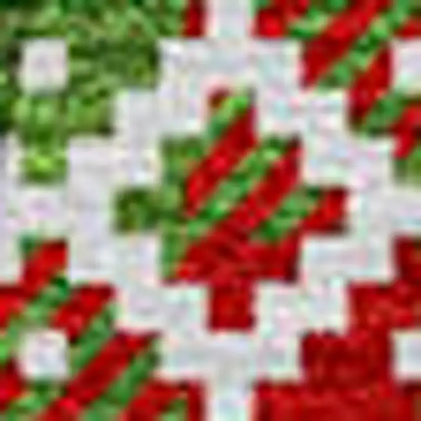 8' Fern Green Red And Ivory Round Animal Print Washable Indoor Outdoor Area Rug Photo 4