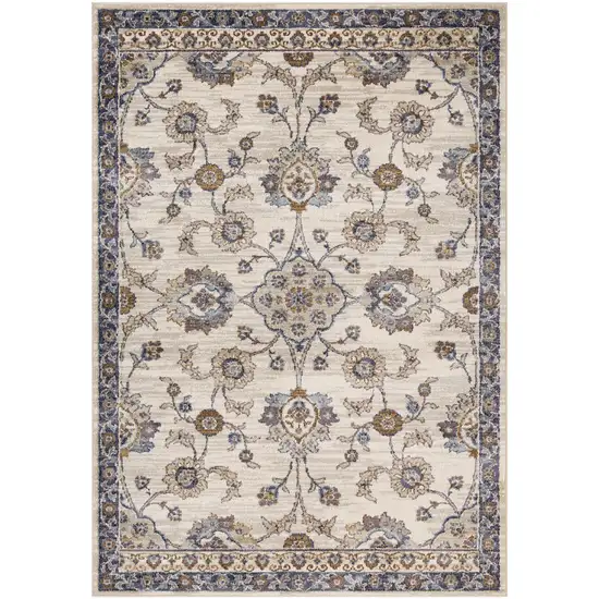 10' Floral Power Loom Runner Rug Photo 1