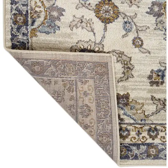 10' Floral Power Loom Runner Rug Photo 6