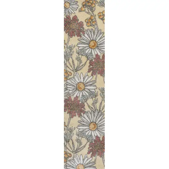 8' Floral Runner Rug Photo 2
