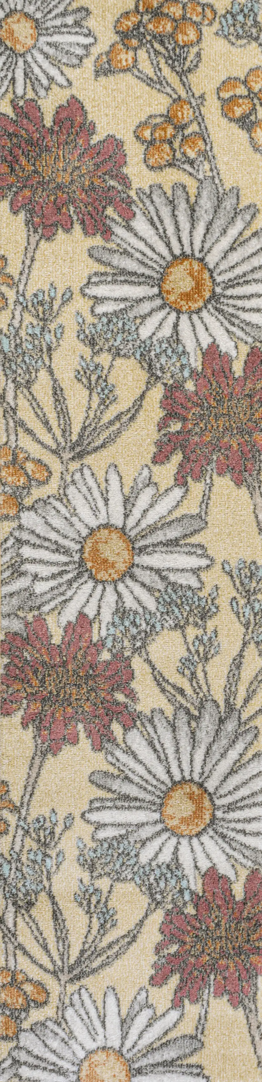 8' Floral Runner Rug Photo 2