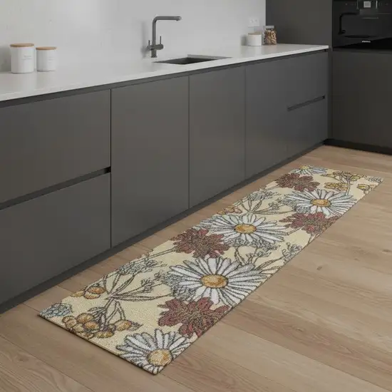 8' Floral Runner Rug Photo 1