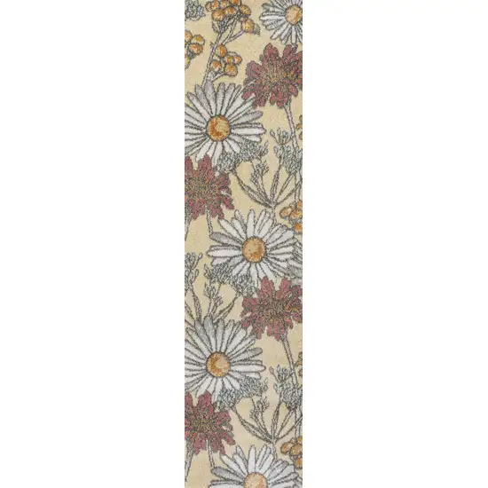 8' Floral Runner Rug Photo 3