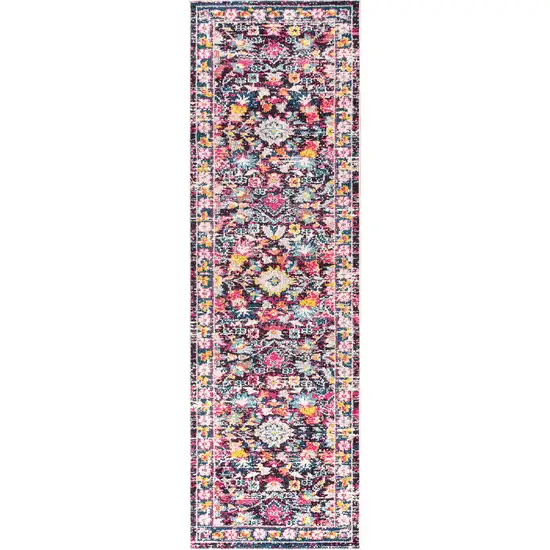 8' Floral Runner Rug Photo 2