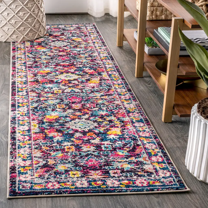 8' Floral Runner Rug Photo 5