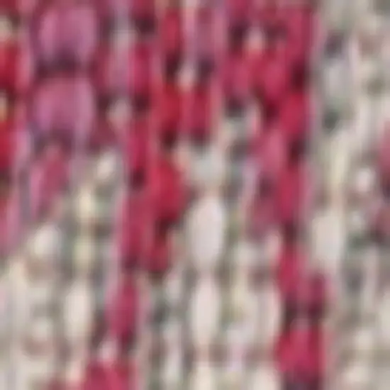 10' Fuchsia And Light Gray Floral Indoor Outdoor Runner Rug Photo 2