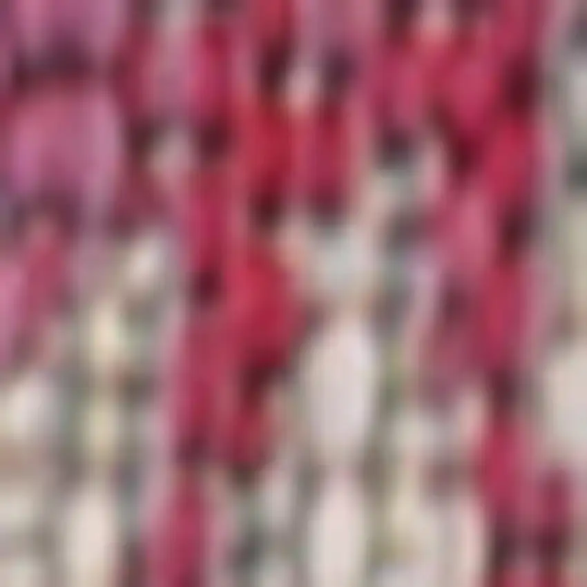 8' Fuchsia And Light Gray Floral Indoor Outdoor Runner Rug Photo 2