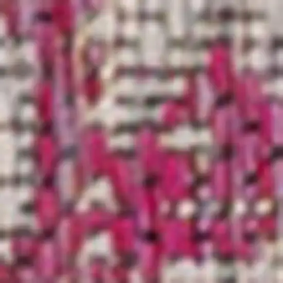 8' Fuchsia And Light Gray Medallion Indoor Outdoor Runner Rug Photo 2