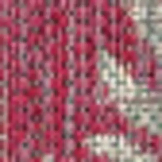 5' Fuchsia And Light Gray Square Floral Indoor Outdoor Area Rug Photo 2