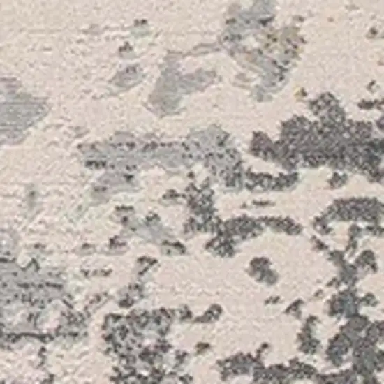 16' Gold And Gray Abstract Runner Rug Photo 4