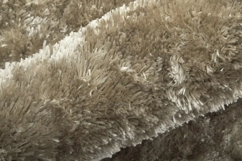 10' Gold And Green Shag Hand Tufted Area Rug Photo 4