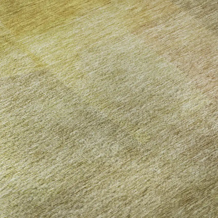 8' Gold And Wheat Abstract Washable Round Rug With UV Protection Photo 8