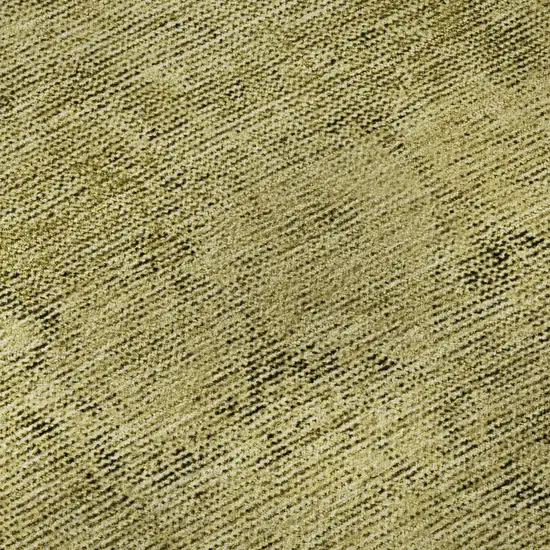 8' Gold And Wheat Oriental Washable Round Rug With UV Protection Photo 9